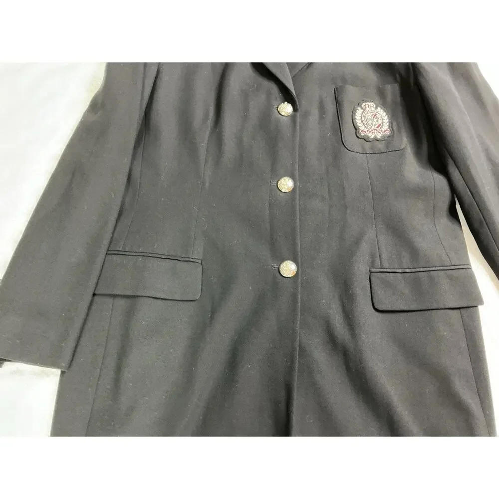 Vtg Women’s Lauren Ralph Lauren Black Long Coat With Tags - Picture 11 of 16